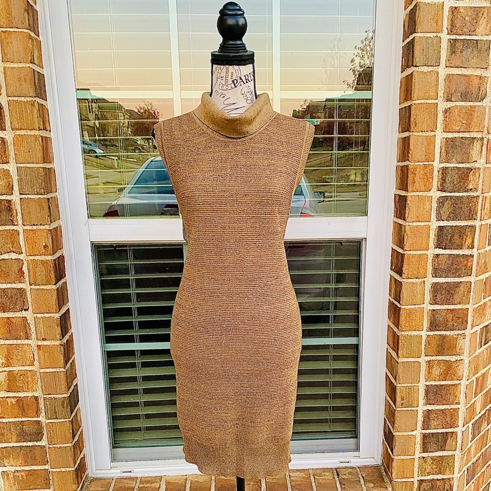 MISOOK Collection Bronze Knit Mini Dress Top 3X